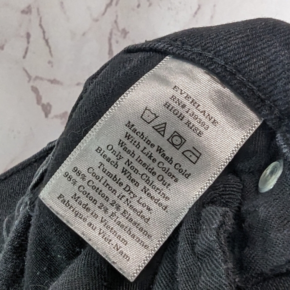 Everlane Jeans Women 29 Washed Black Gray Charcoal High Rise Skinny Regular - Picture 9 of 11